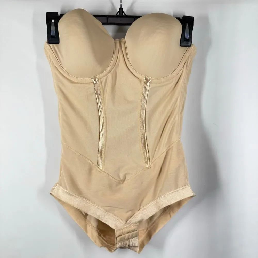 Maidenform Tummy Control Shapewear Bodysuit Convertible Built-In Underwire Bra s